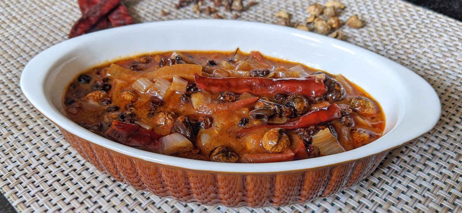 Vathal Kuzhambu | Turkey & Black Nightshade Berries Curry