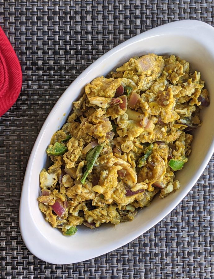 Spicy Indian Scrambled Eggs | Muttai Poriyal