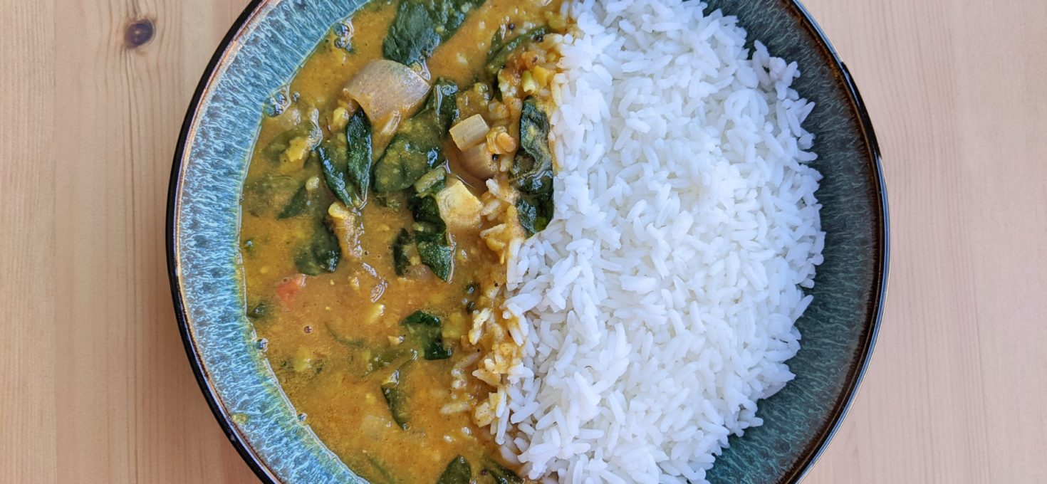 Lentils and Spinach Curry | Spinach Sambhar